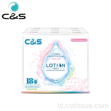 Lotion Coating Soft Pocket Facial Tissue Saput